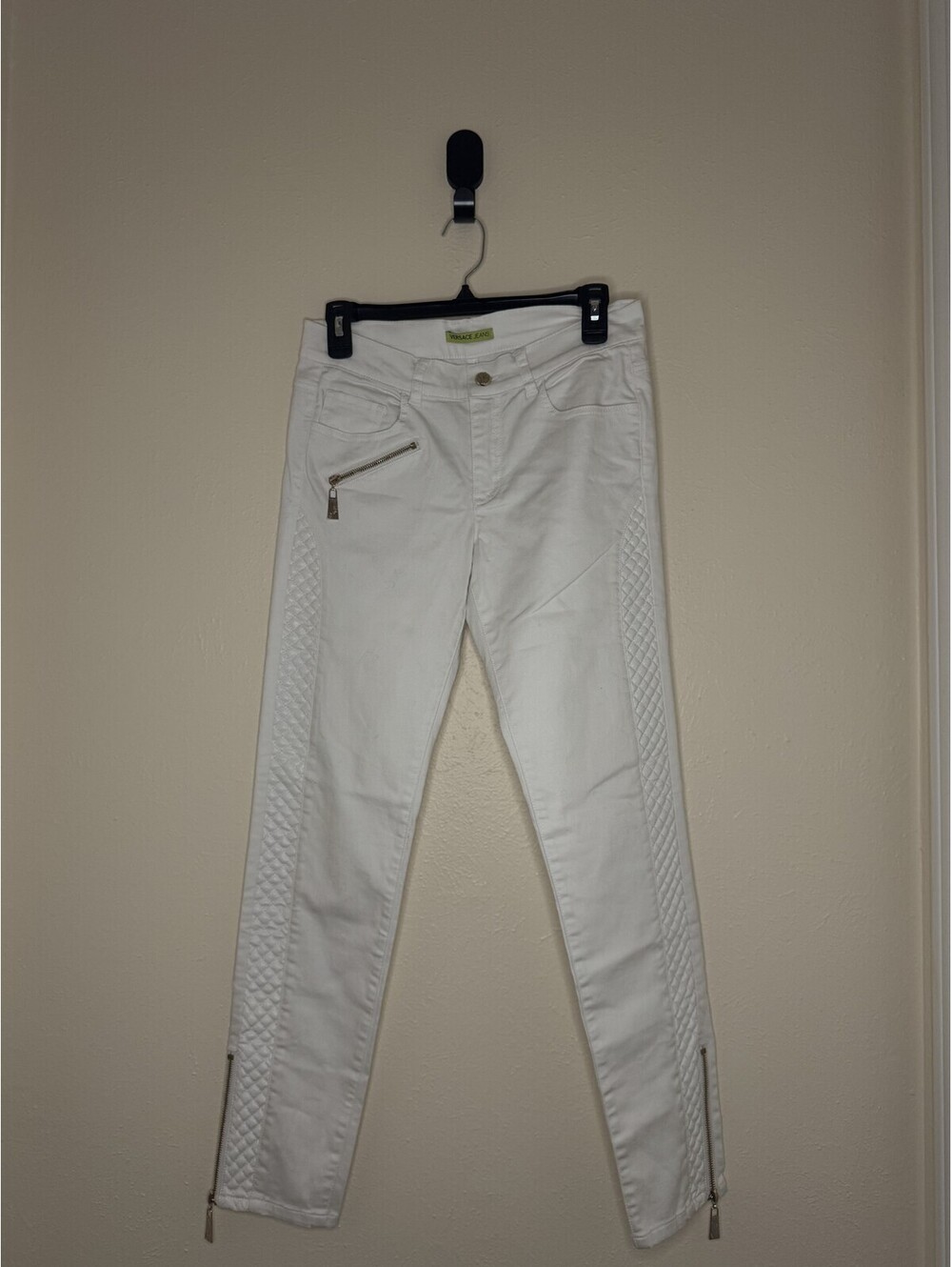 Versace Jeans White Zip-Ankle Women's Jeans Size 26 NWT